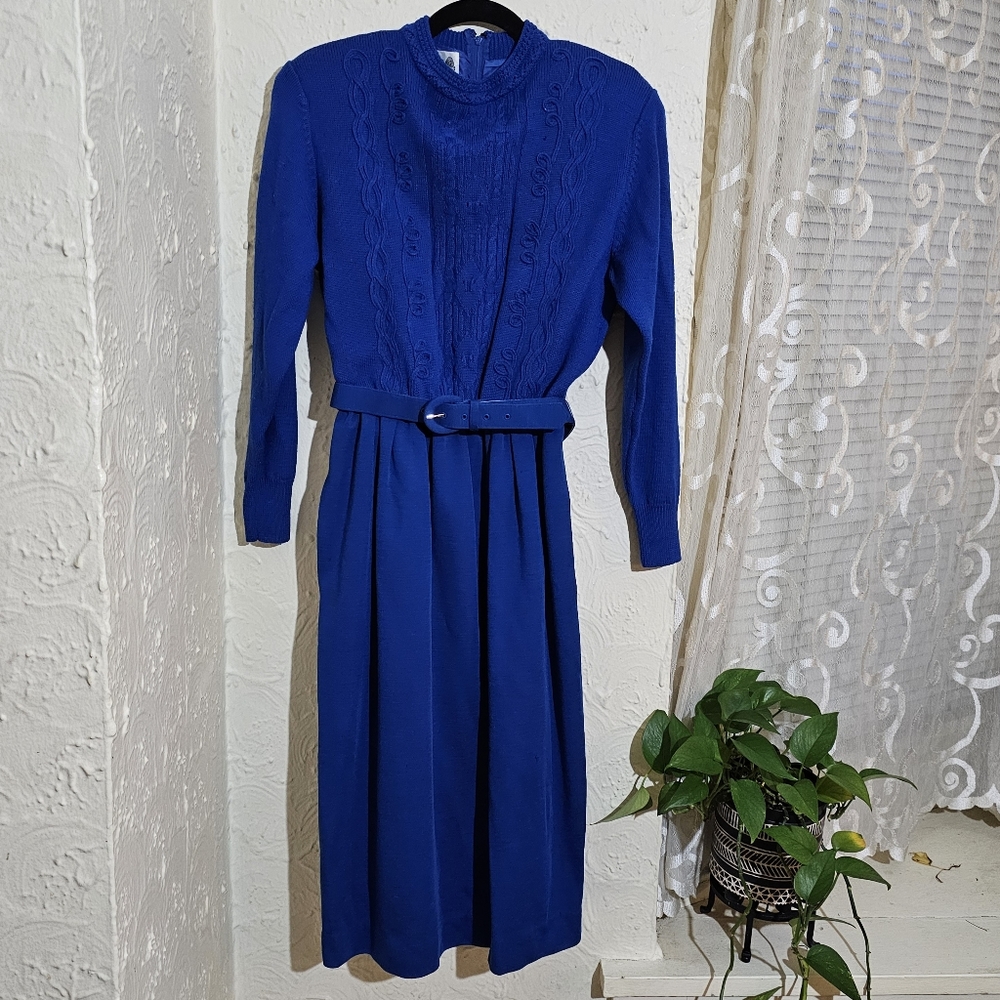 Ciao LTD Vintage Blue 100% Wool dress